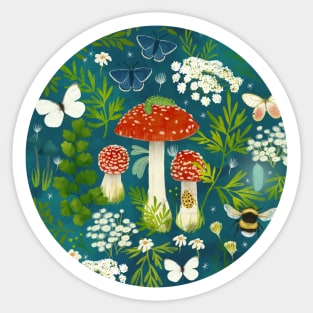 In my garden (teal) Sticker